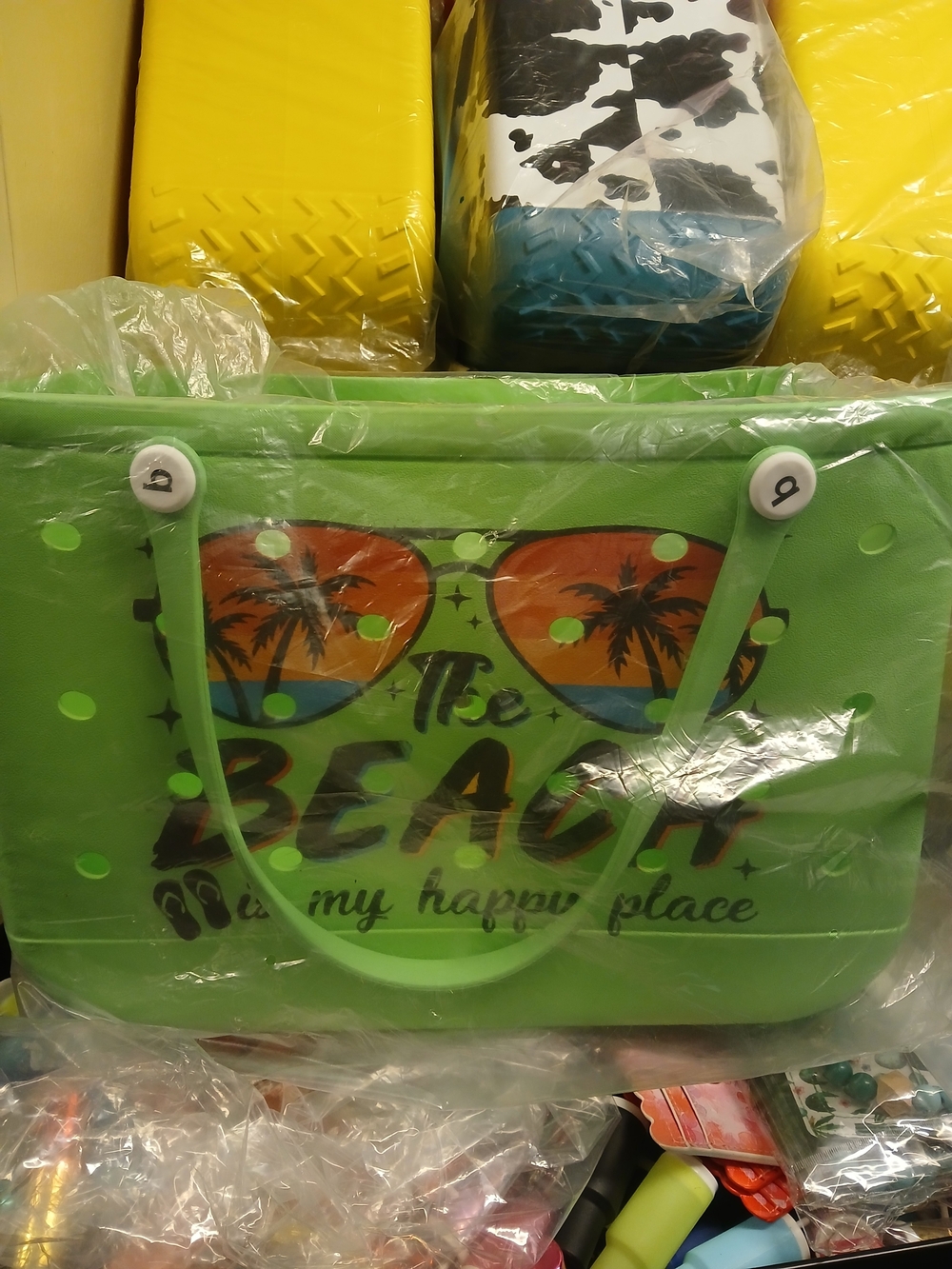 Green 'Beach' Tote Bag LARGE  Bogg LIKE BAG